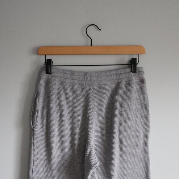 TNA Women's Grey Sz S Waffle Knit Mid Rise Thermal Pull On Joggers - Picture 7 of 12
